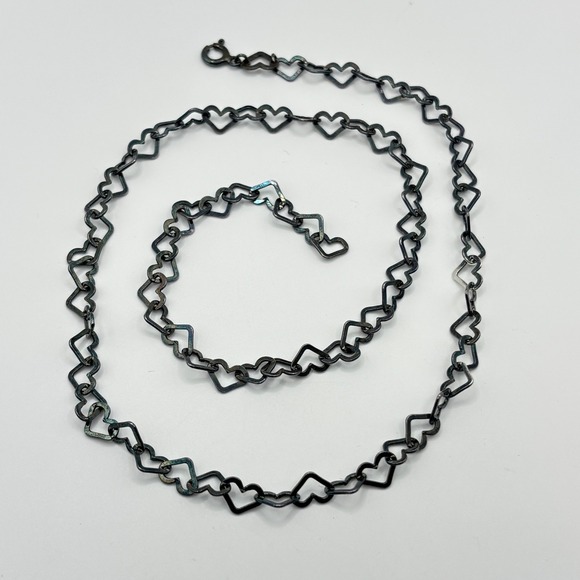 Milor Jewelry - Milor Sterling Open Heart Link Necklace 20"